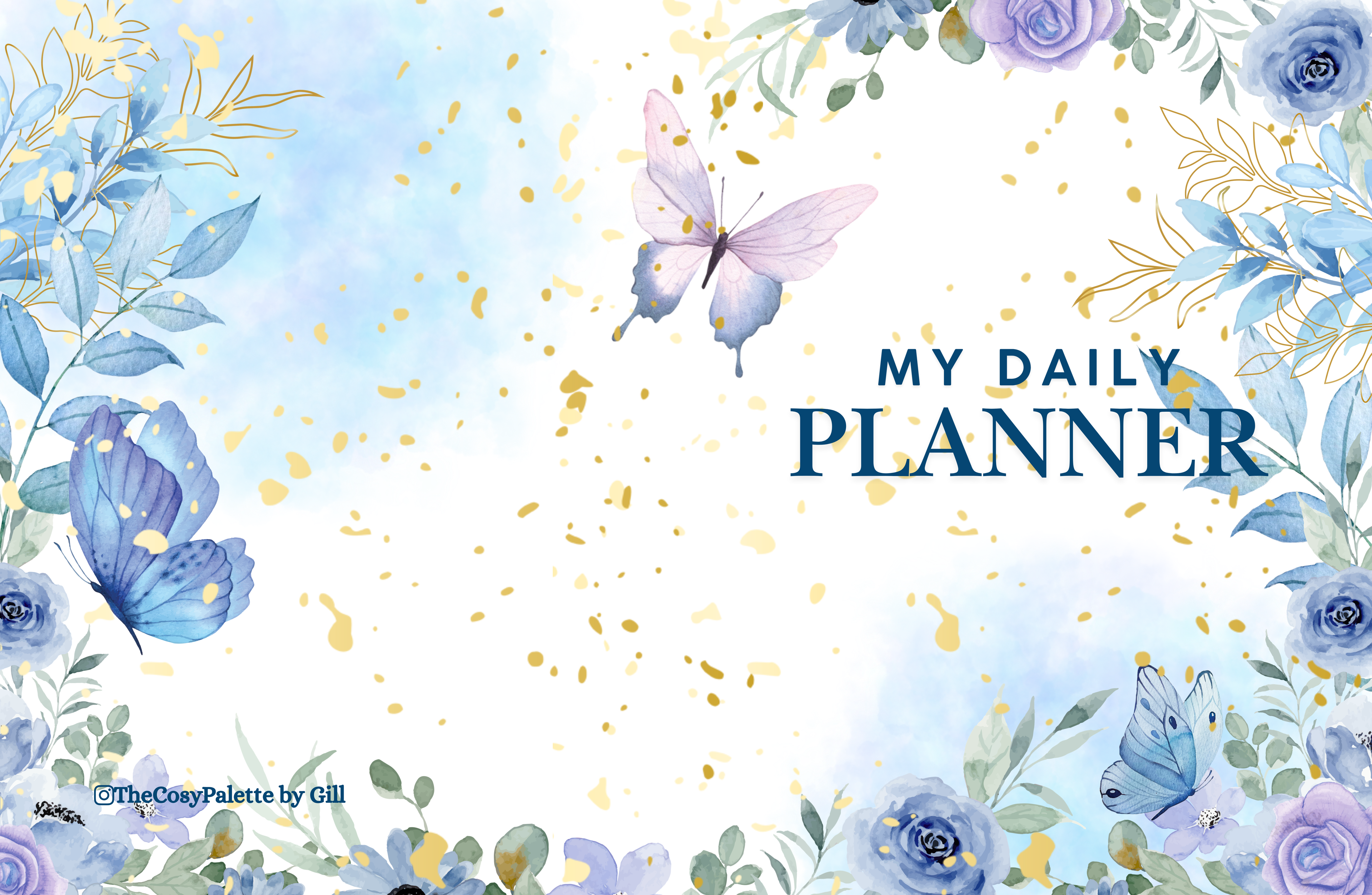 Blue Spring Floral Planner | Physical Copy 💙
