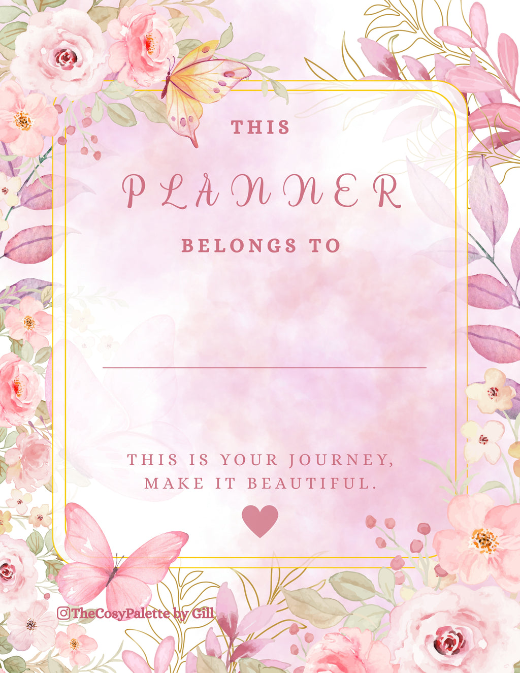 Pink Spring Cozy Planner | Printable & Digital Planner Pages | Floral